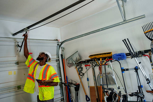 Professional Garage Door Panel Replacement technician working in Los Ranchos, CA